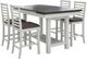 Liberty Furniture Brook Bay 5-Piece Carbon Gray/Textured White Gathering Table Set-0