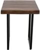 International Furniture Direct Riverwood Brown Chairside Table with Black Base-3