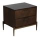 VIG Furniture Modrest Brass/Dark Acacia Nightstand-1