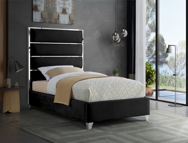Meridian Furniture Zuma Black Twin Bed-1