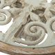 A & B Home Glass Top 24"D Side Table with Weathered White Pedestal -3