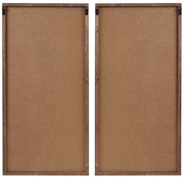 Olliix by Madison Park Motley 2 Pieces Gold and Neutral Geo Wood Carved Wall Panel Set-3
