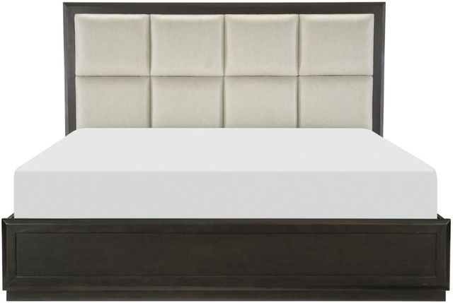 Homelegance® Hodgin Dark Charcoal Queen Upholstered Platform Bed-1