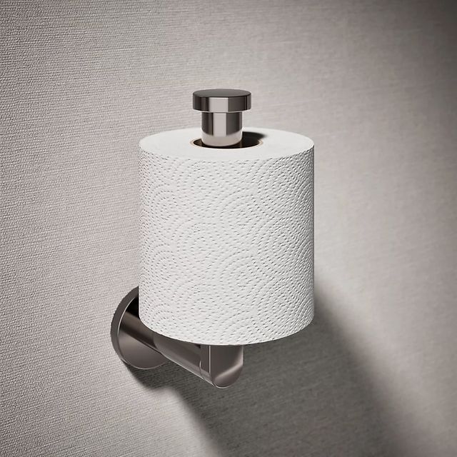 KOHLER® Composed® Vibrant Titanium Vertical Toilet Paper Holder-1