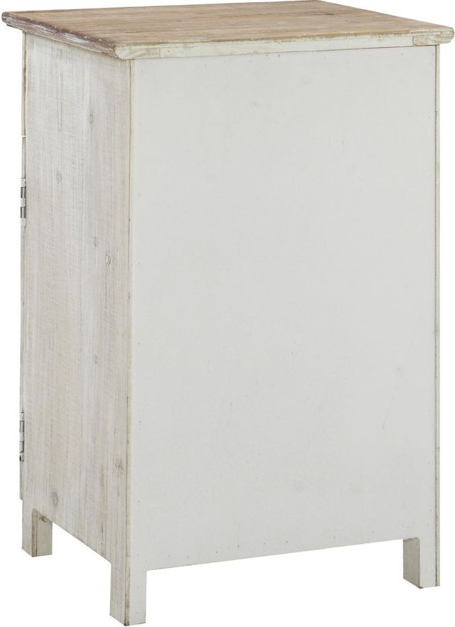 Powell® Caspian Weathered Natural Fish Side Table with Distressed White Wash Base-3