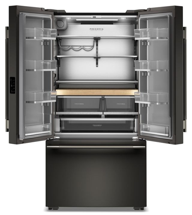 KitchenAid® 36" 24.8 Cu. Ft. Black Ore Counter Depth French Door Refrigerator with Internal Water Dispenser-1
