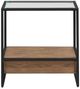 Liberty Furniture Bedford Glass Top End Table with Black/Weathered Oak Base-3