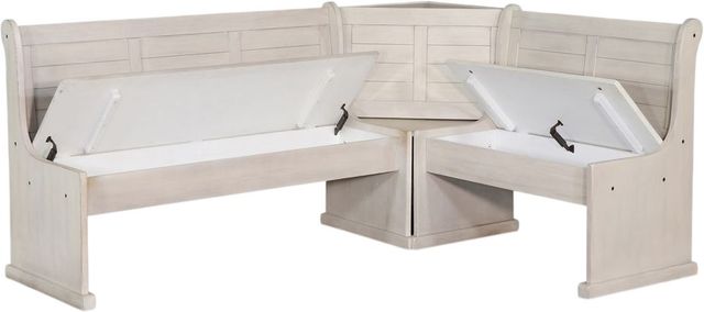 Sunny Designs™ Bayside 4-Piece Marble White Breakfast Nook Set-3