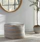 Uttermost® Mesick Light Gray Pouf-1