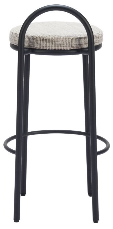 Zuo® Modern Sisal 2-Piece Beige Tweed/Black Barstool Set-3