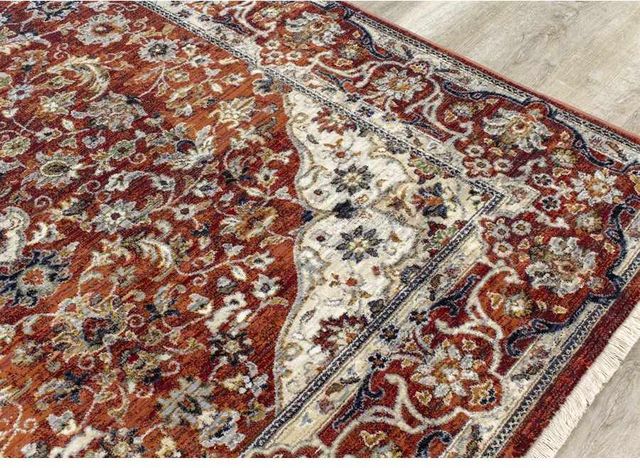 Kalora Interiors Serene Blue/Cream/Red 6' x 8' Rug-2
