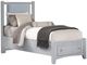 Vaughan-Bassett Bonanza Blue/Gray Twin Upholstered Panel Storage Bed-0