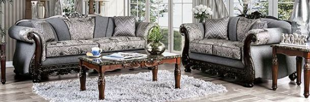 Furniture of America® Newdale Gray Sofa-1