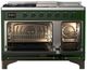Ilve® Majestic III 48" Emerald Green Pro Style Dual Fuel Liquid Propane Range with French Top and Burnished Trim-1