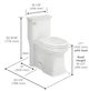 American Standard Town Square® S White One-Piece Chair Height Right-Hand Trip Lever Elongated Toilet with Seat 1.28 gpf/4.8 Lpf-2