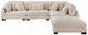 Homelegance® Traverse 2-Piece Plush Beige Modular Sectional with Ottoman-2
