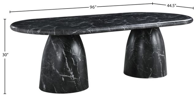Meridian Furniture Cosenza Black 96" Indoor/Outdoor Concrete Dining Table-3