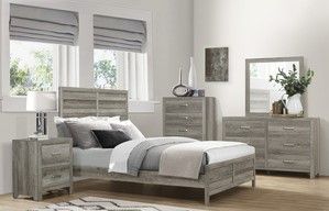 Mazin Furniture Mandan Gray Eastern King Bed-2
