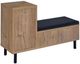 Coaster® Teller Black/Natural Oak Shoe Storage Bench-4