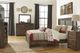 Signature Design by Ashley® Quinden 4-Piece Dark Brown Queen Panel Bed Set-5
