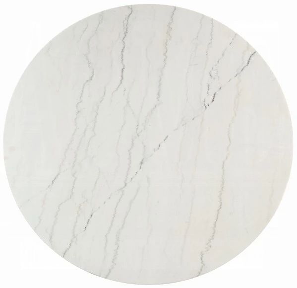 ACME Furniture Edwyn White Natural Marble Top with Espresso Base-4