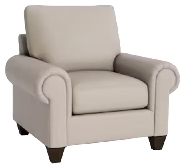Bassett® Furniture Customizable Benchmade Premier Leather Large Panel Arm Accent Chair-0