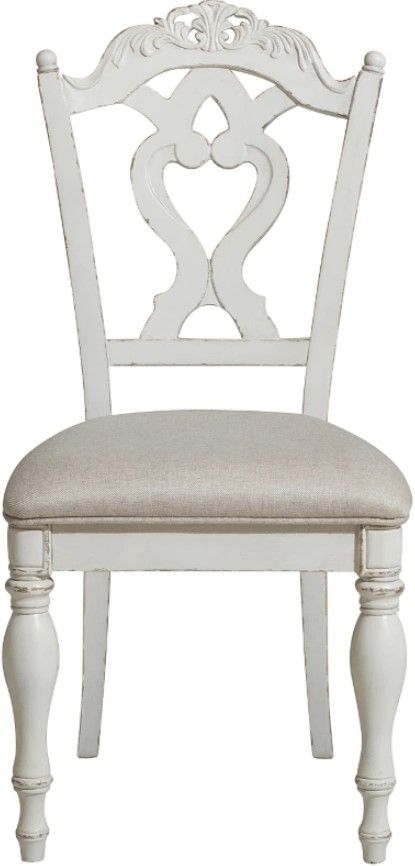 Homelegance® Cinderella Antique White/Gray Writing Desk Chair-2