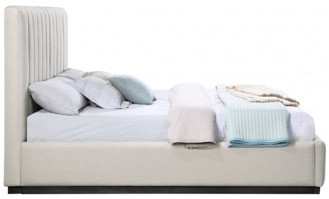 Meridian Furniture Lucia Beige King Upholstered Panel Bed-2