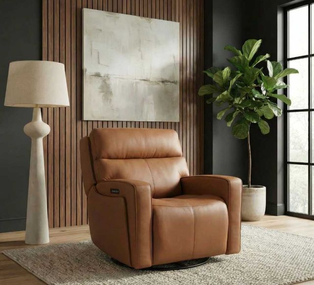 Liberty Furniture Chase Oslo Antelope Swivel Glider Triple Power Zero Gravity Recliner-1