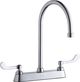 Elkay Chrome 8" Centerset Exposed Deck Faucet with 8" Gooseneck Spout and 4" Wristblade Handles-0
