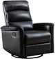 Mazin Furniture Albert Black Glider Recliner-0