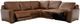 Liberty Furniture Blake 5-Piece Venetian Honey Leather Power Reclining Sectional Sofa-1