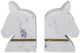 A & B Home 2-Piece White Chess Knight Bookend Set-1