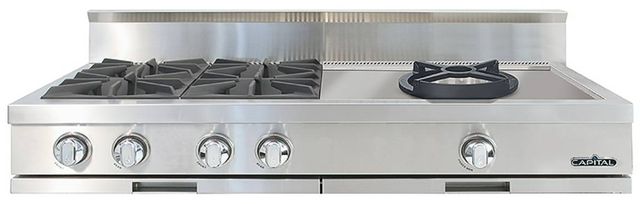 Capital Cooking™ Capital Chef 48" Stainless Steel Open Burner Gas Rangetop with Power Wok-0