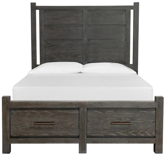 Magnussen Home® Plum Creek Ravenwood Black Queen Panel Storage Bed-1