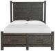Magnussen Home® Plum Creek Ravenwood Black Queen Panel Storage Bed-1