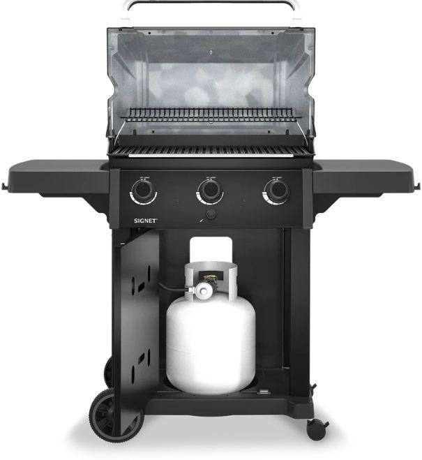 Broil King® Signet™ 320 Shadow 3-Burner Black Freestanding Natural Gas Grill-1