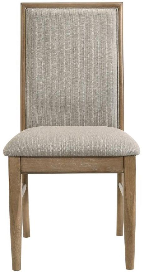 Coaster® Adina Barley/Distressed Light Brown Upholstered Dining Side Chair-1