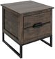International Furniture Direct Dark Mita Stained Dark End Table-0