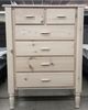A&H Woodworking Antique White Knotty Pine 6-Drawer Chest-0
