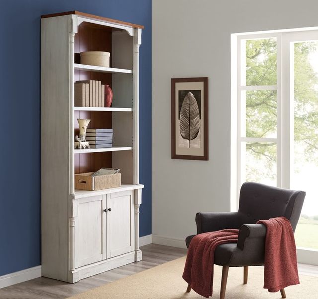 Martin Furniture Durham Off-White Bookcase with Lower Doors-1