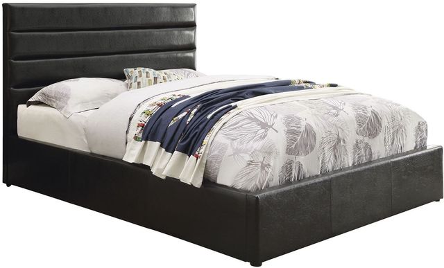 Coaster® Riverbend Black Queen Black Upholstered Storage Bed-0