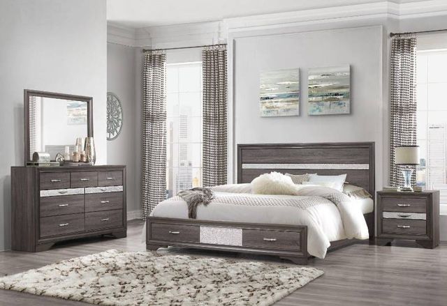 Global Furniture USA Seville 5-Piece Dark Gray Full Bedroom Set-1