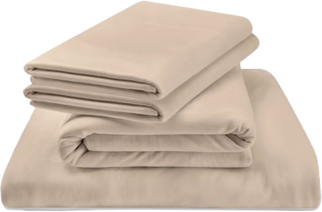 Tempur-Pedic® 5-Piece Sandstone Rayon Split King Sheet Set-0