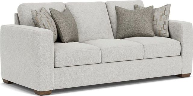 Flexsteel® Collins Silver Glacier Three-Cushion Sofa