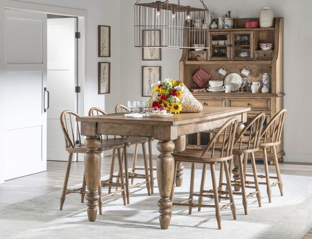 Legacy Classic Vintage Market Chimney Barnwood Oak Counter Table-1