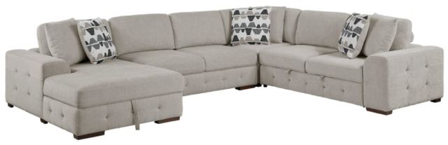 Homelegance® Raife 4-Piece Taupe Left-Arm Facing Sectional and Chaise-0