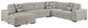 Homelegance® Raife 4-Piece Taupe Left-Arm Facing Sectional and Chaise-0