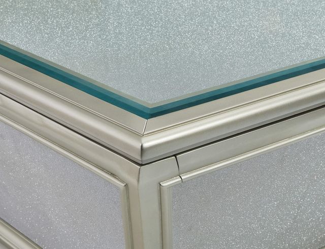 Signature Design by Ashley® Traleena Mirrored Top Coffee Table with Metallic Silver Base-4