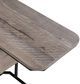 Crown Mark Ida Weathered Gray Chairside Table with Black Frame-3